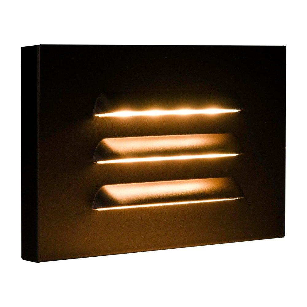STA11 3.5W Rectangular 12V Low Voltage Waterproof Horizontal 3000K Warm White Integrated LED Aluminum Step Light Wall Lighting Fixture