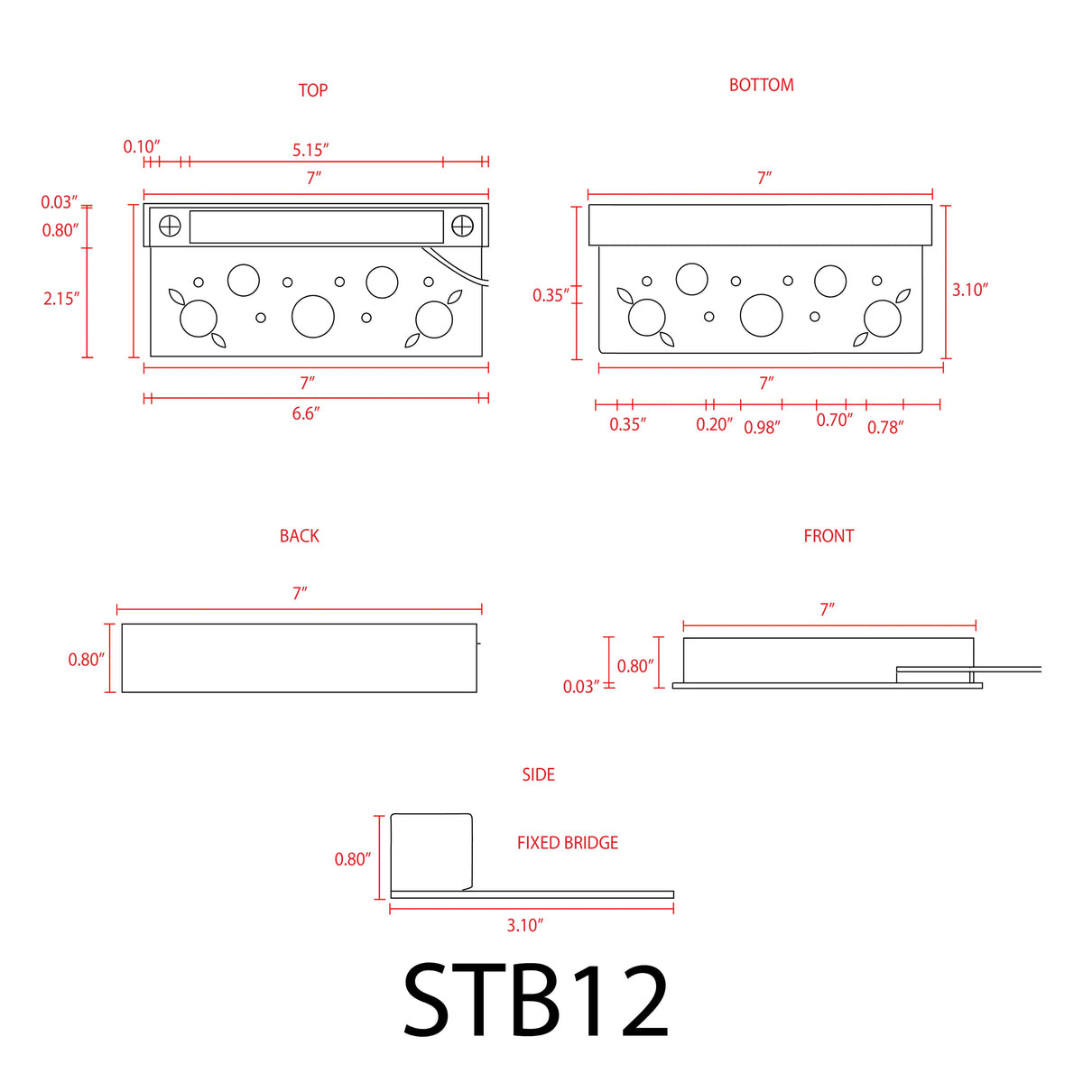 STB12 Brass LED 7