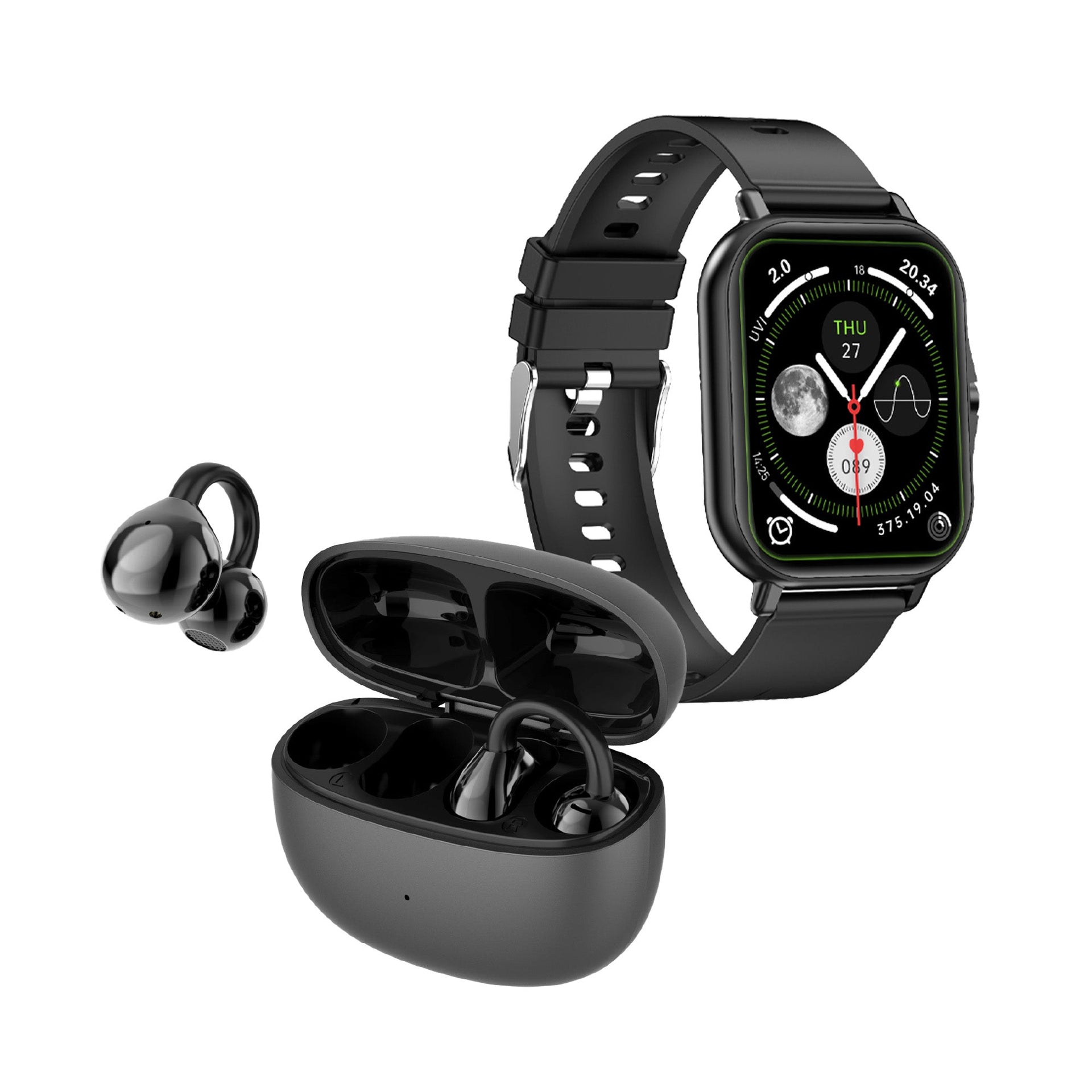 Smart Lifestyle Bundle: True Wireless Stereo Earbuds & All-in-One Bluetooth Smart Watch