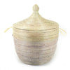 Low Storage Two-Tone Basket - Natural + White