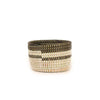 Black and White Stripe Basket - Small