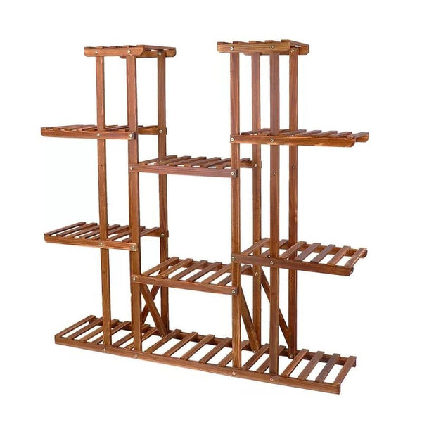 Solid Wood Indoor Outdoor 11-Tier Plant Stand