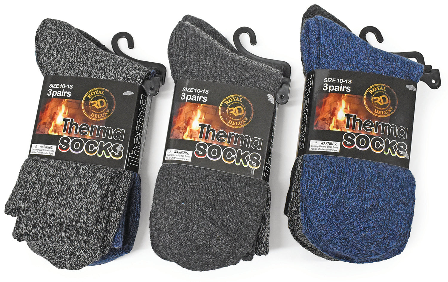 6-Pack Men’s Thermal Socks Size 10-13