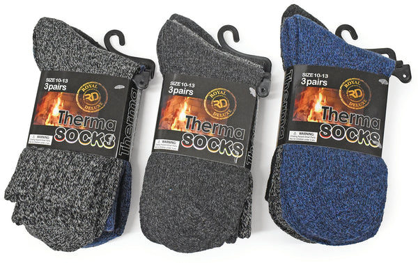 6-Pack Men’s Thermal Socks Size 10-13