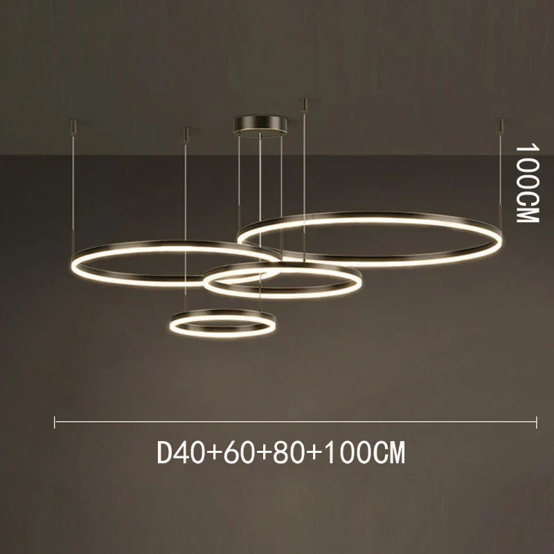 Antique Brass LED Chandelier