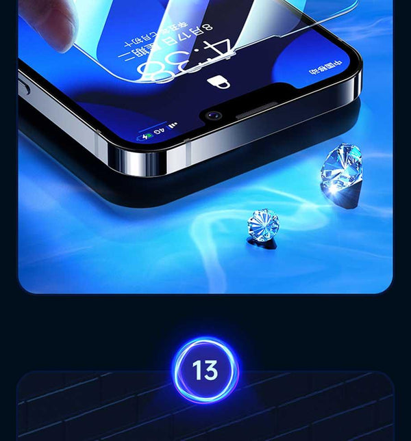 4PCS Tempered Glass For iPhone 11 12 13 14 Pro MAX XR X XS Max Screen Protector on For iPhone 12 11 13 14 Mini 7 8 6 Plus Glass Edge- Bubble Free- Scratch Resistant Protective Film For iPhone