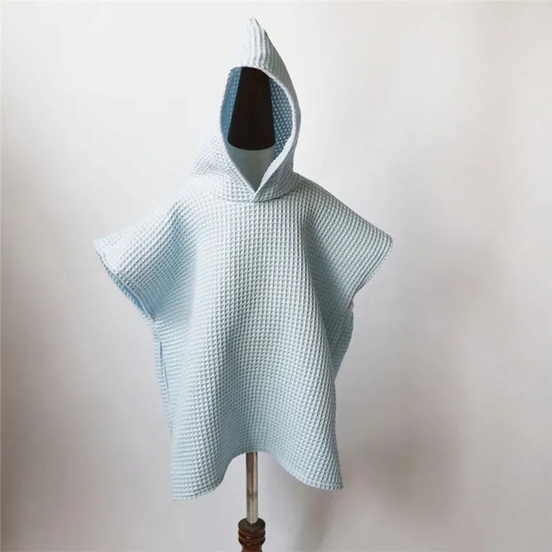 Baby Bath Cotton Waffle Hooded Towels