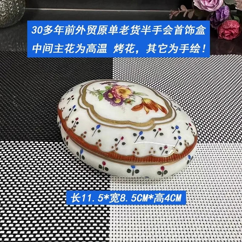 Cartoon 3D Relief Colorful Handdrawn Flower Tank Jar Jewelry Box Ring Box Tin Milk Jug Vase Tableware Household