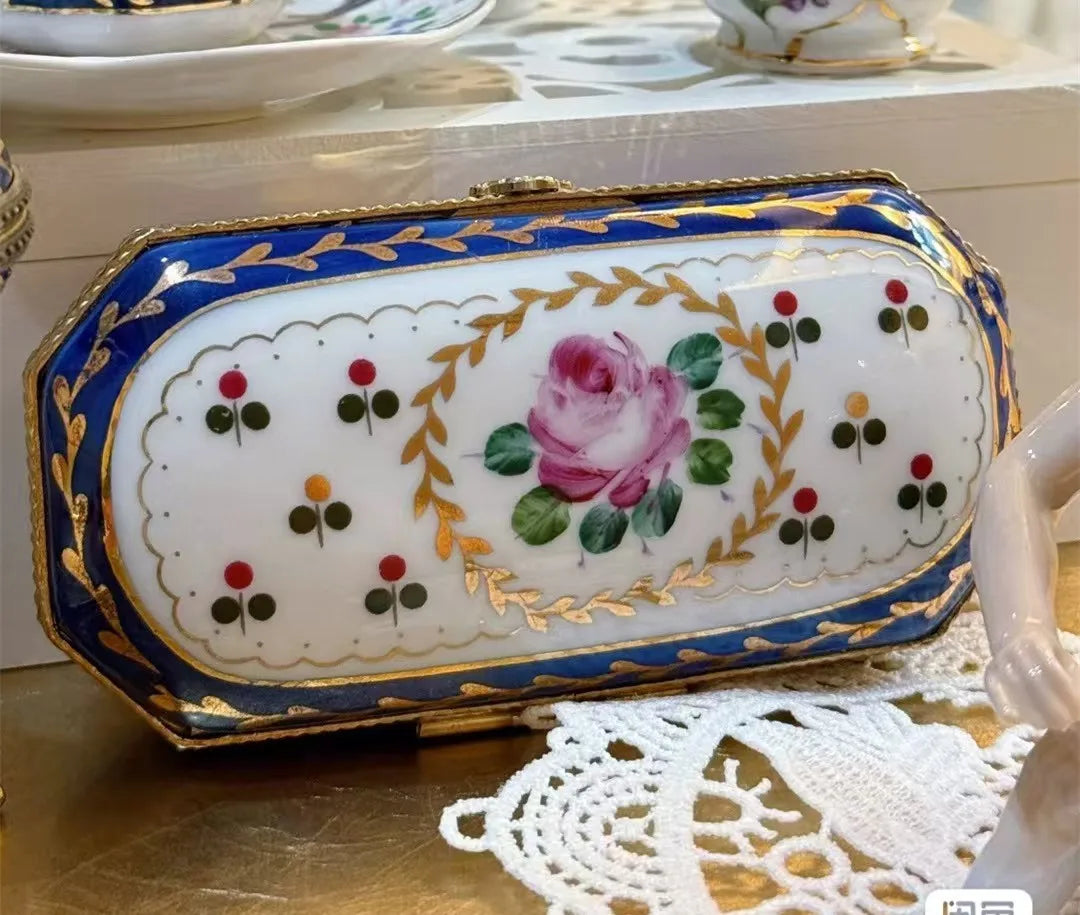 Resin Flower Jewelry Storage Box Vase Flower Basket  Jewelry Case Storage Jewelry Organizer Display Home Decor Ornament