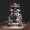 Halloween Skull Backflow Incense Burner Stick Holder