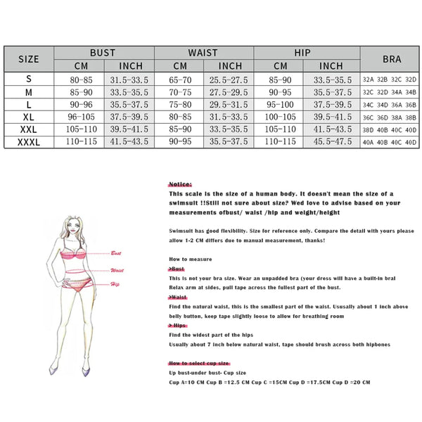 Beads vibe three piece swimsuit