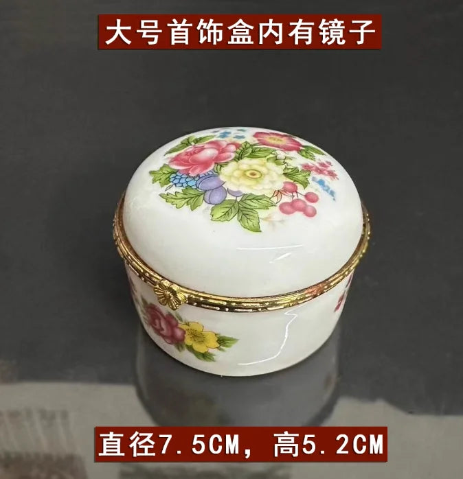 Cartoon 3D Relief Colorful Handdrawn Flower Tank Jar Jewelry Box Ring Box Tin Milk Jug Vase Tableware Household