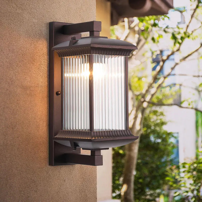 Outdoor Waterproof Metal Wall Lamp AC90-260V Exterior Porch Garden Villa Light
