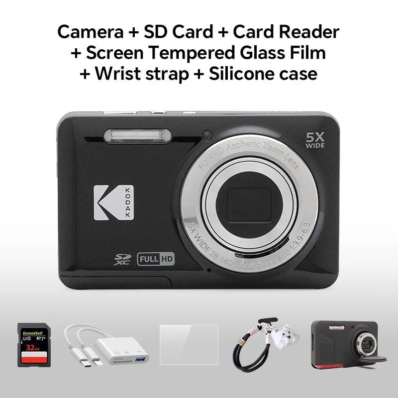 KODAK PIXPRO FZ55-RD 16MP Digital Camera 5X Optical Zoom 28mm Wide Angle 1080P Full HD Video 2.7