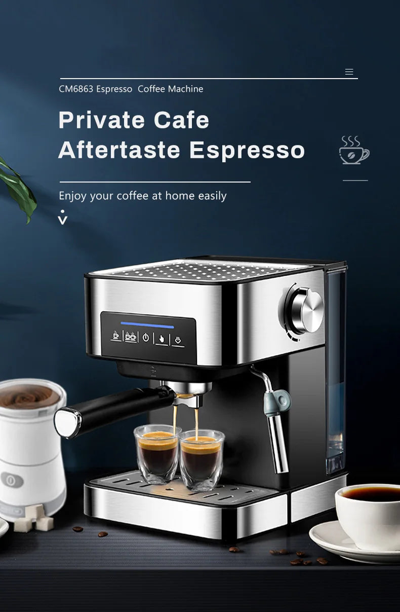 Semi-Automatic Espresso Machine 20Bar High Pressure Extractor 3-in-1