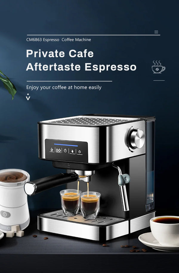 Semi-Automatic Espresso Machine 20Bar High Pressure Extractor 3-in-1