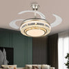 DecorBites™ Gold Crystal Retractable Blades Modern LED Ceiling Fan 42