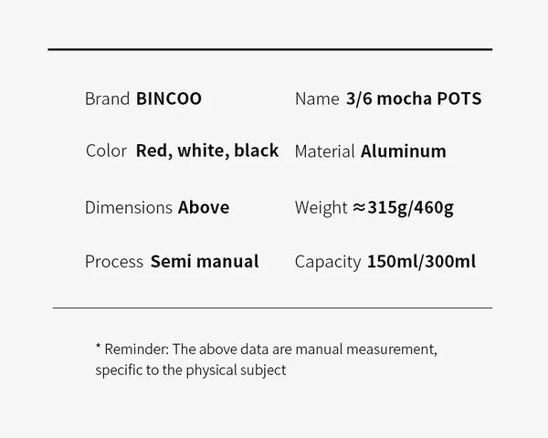 300ml Moka Pot - Italian Espresso Stovetop Coffee Maker for Home Baristas