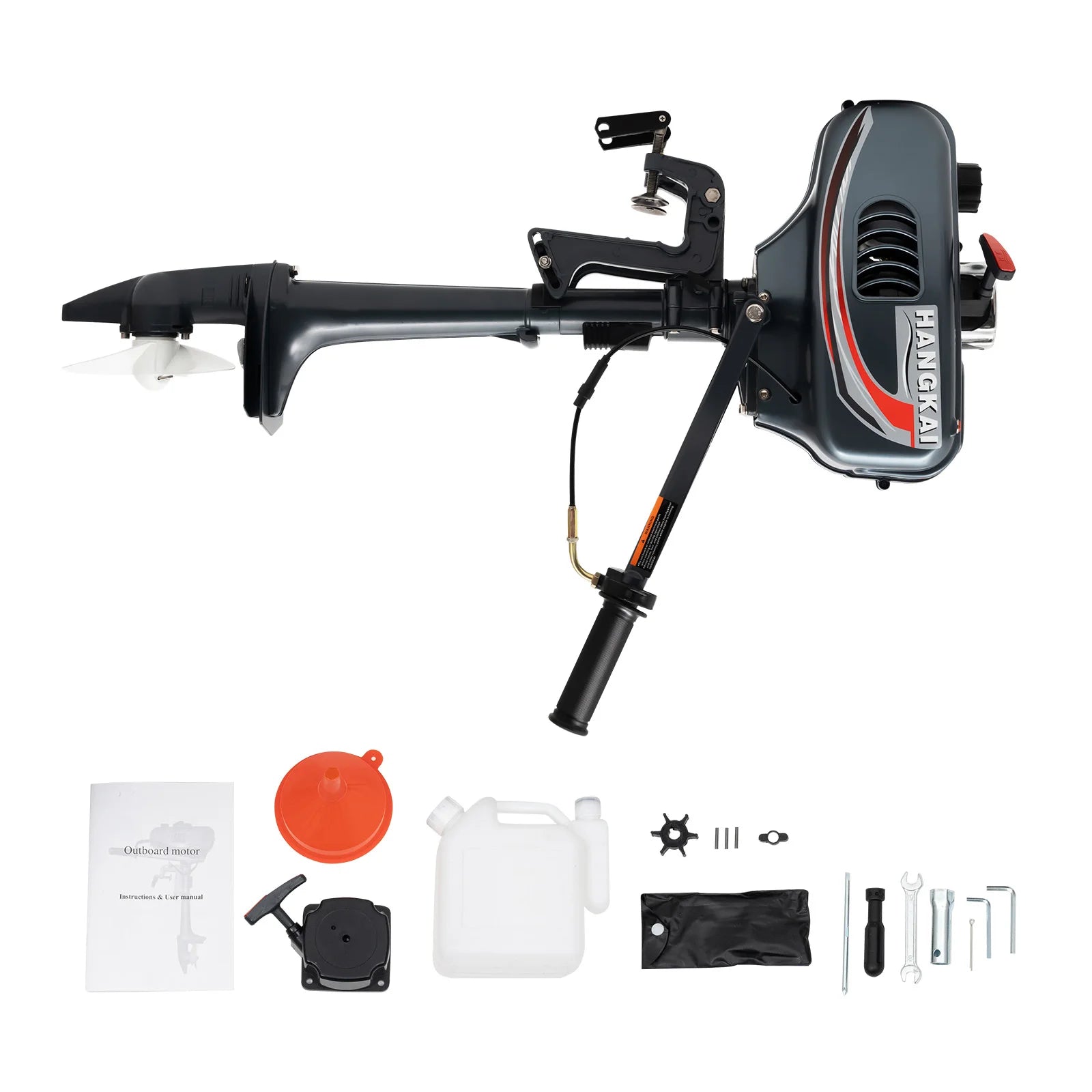 2 Stroke Outboard Motor 3.5 HP Fishing Boat Engine CDI Water Cooling Short-Shaft 2500W Water Cooled Fishing Boat  Engine