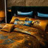 Chic Golden Luxury 4/6/11Pcs Bedding set Decorator Quality Jacquard Duvet Cover King/California King(94