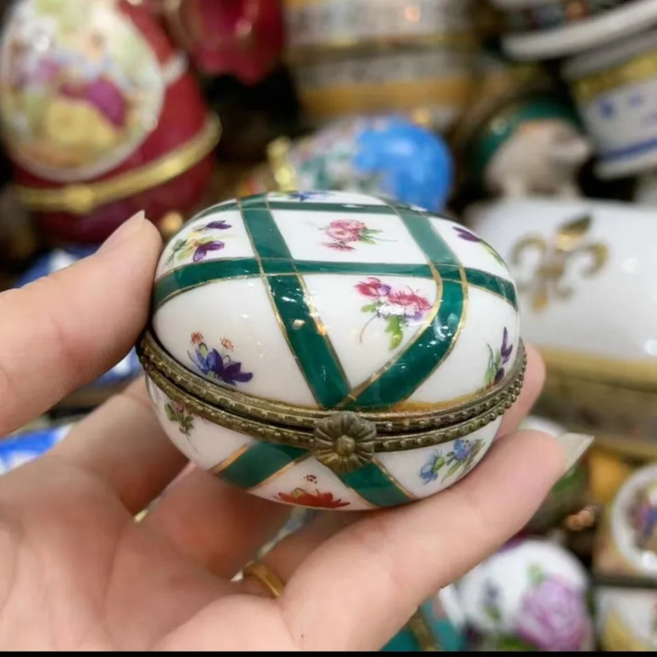 Ceramics Flower Jewelry Storage Box Vase Flower Basket Jewelry Case Storage Jewelry Organizer Display Gifts Home Decor Ornament