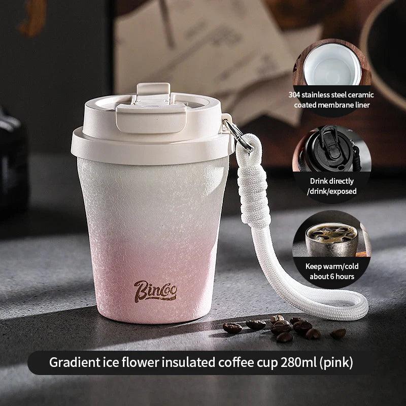 280ml Double Wall Ceramic Lined Travel Mug Car