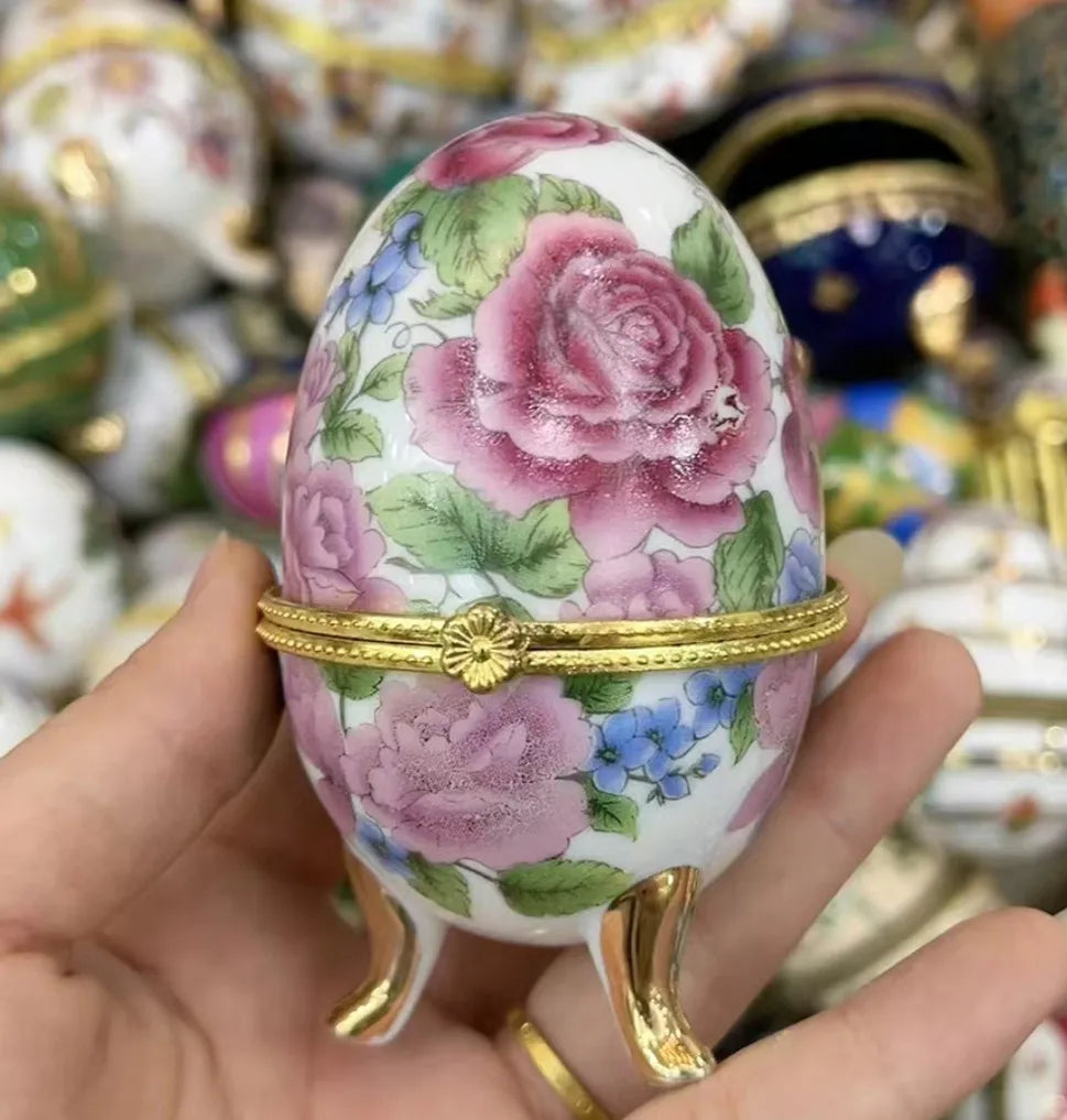 Ceramics Flower Jewelry Storage Box Vase Flower Basket Jewelry Case Storage Jewelry Organizer Display Gifts Home Decor Ornament