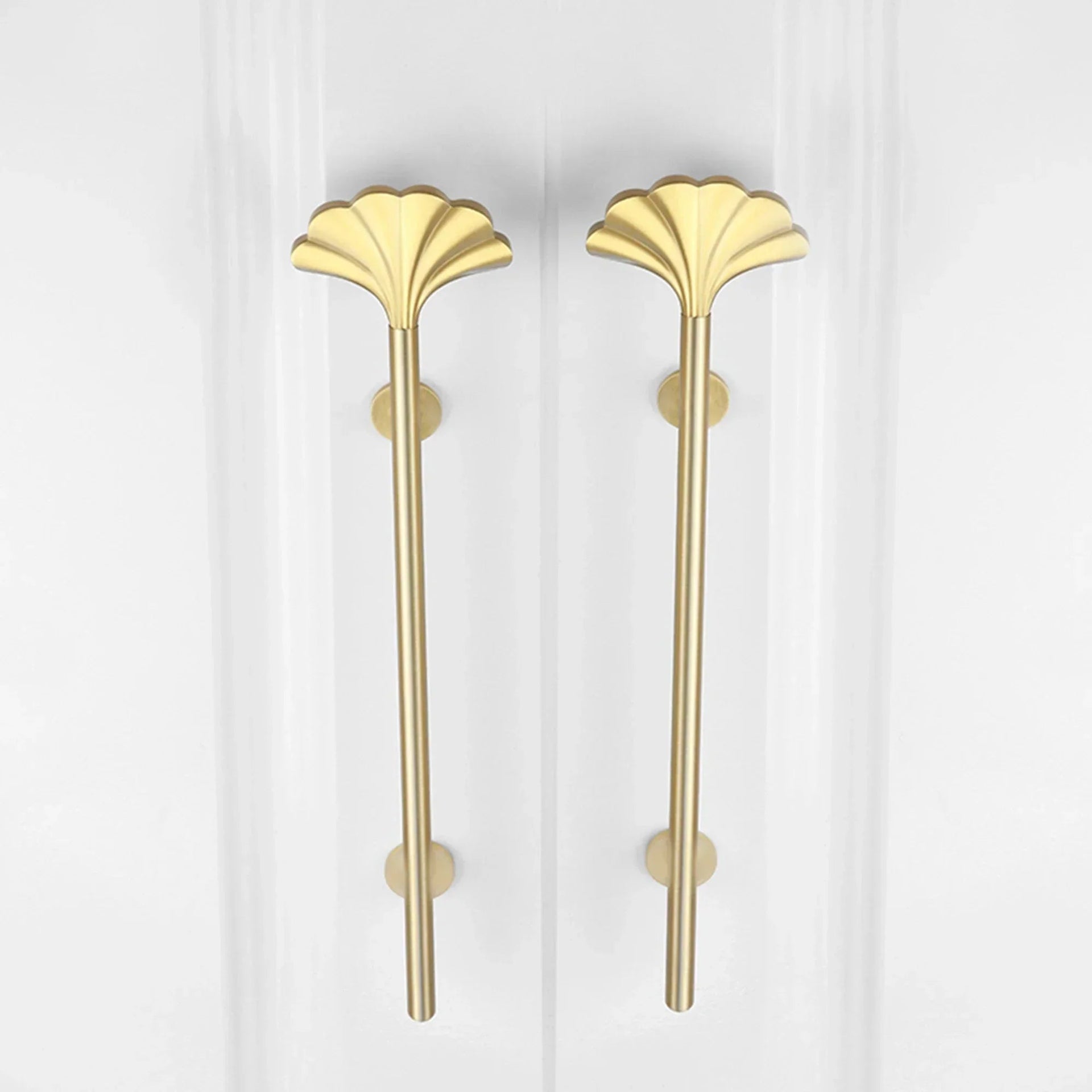 1PC Solid Brass Ginkgo Leaf Handle – Elegant Gold Furniture Knob for Cabinets, Wardrobes, and Cupboards Dlight Decor