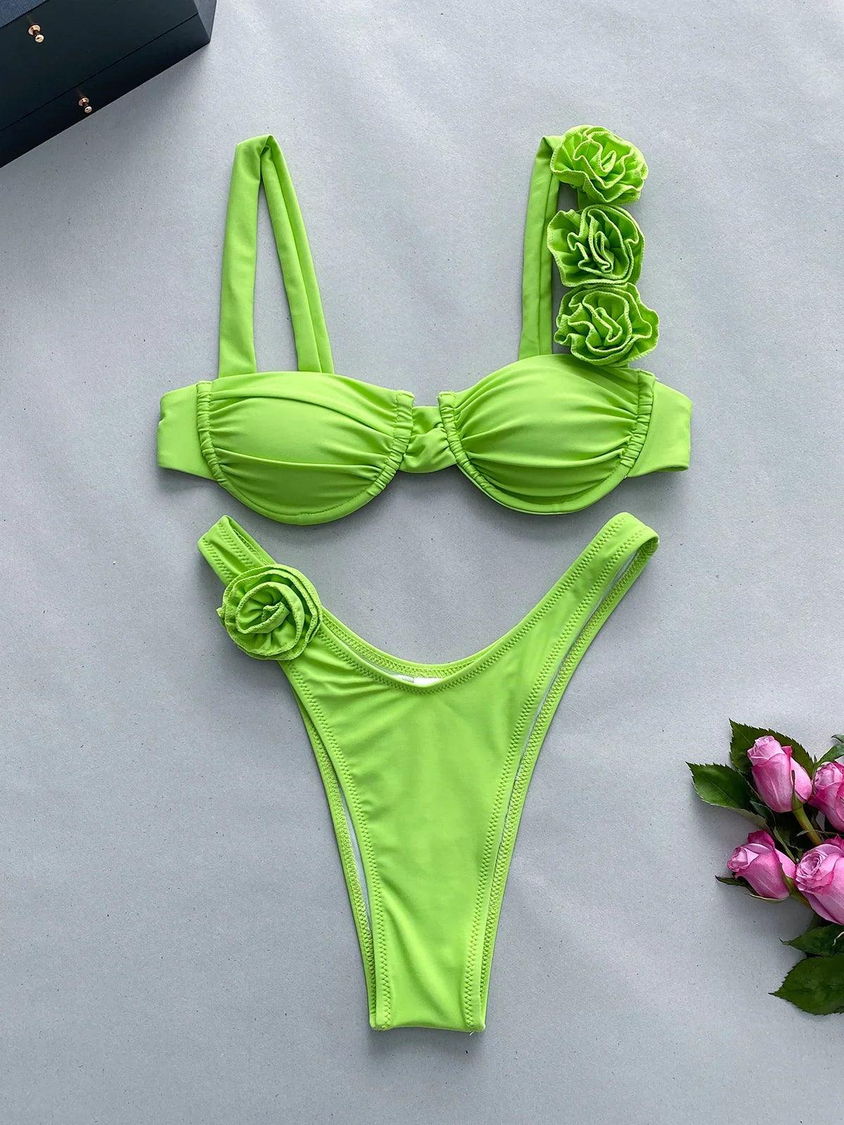 Flower Diva two piece swimsuit - Sexikinis Swim