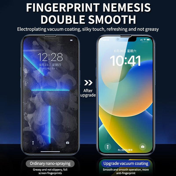 30D Diamond New upgrade Full Cover Screen Glass For iPhone 14 13 12 11 Pro Max Mini XR X XR XS Tempered Glass Screen Protector Dust Proof Tempered Glass Screen Protector for iPhone