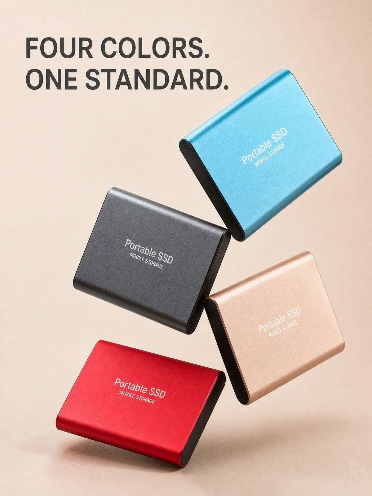 Reliable Slim Storage Device Portable External SSD 1TB 4TB 16TB 128TB High Speed for Notebook Laptop Computer