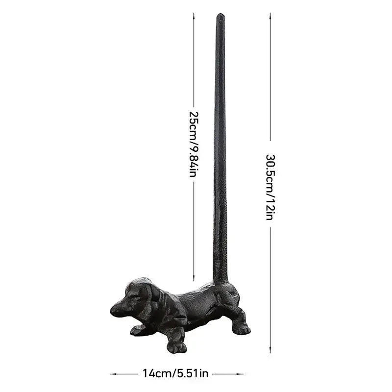 Animal Iron Paper Holder Vintage Downward Dog Cast Iron Roll Paper Towel Stand Standing Pipe Toilet Roll Tissue Holder For DSers Fulfillment