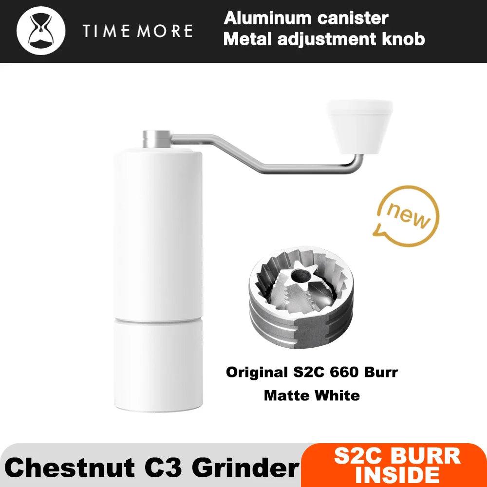 TIMEMORE Chestnut C3 Manual Coffee Grinder Portable Pour over Espresso Grinder S2C Burr Inside Hand Grinder With Double Bearing