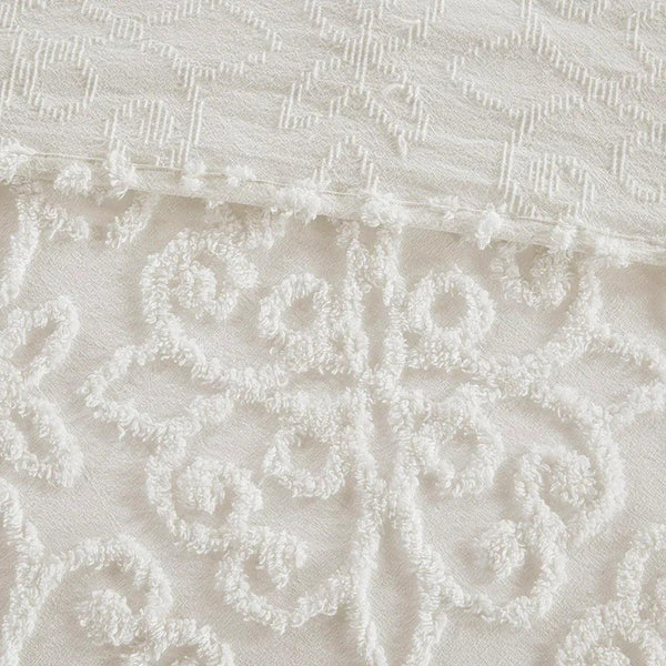 Sabrina 3 Piece Tufted Cotton Chenille Bedspread Set - Off White - Gifts for You 'n Me