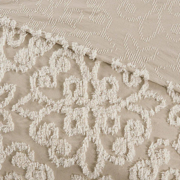 Sabrina 3 Piece Tufted Cotton Chenille Bedspread Set - Taupe - Gifts for You 'n Me