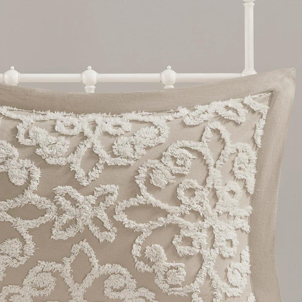 Sabrina 3 Piece Tufted Cotton Chenille Bedspread Set - Taupe - Gifts for You 'n Me
