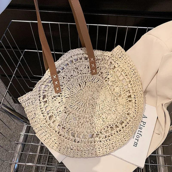 Round Straw Beach Bag - Sexikinis Swim - Gifts for You 'n Me