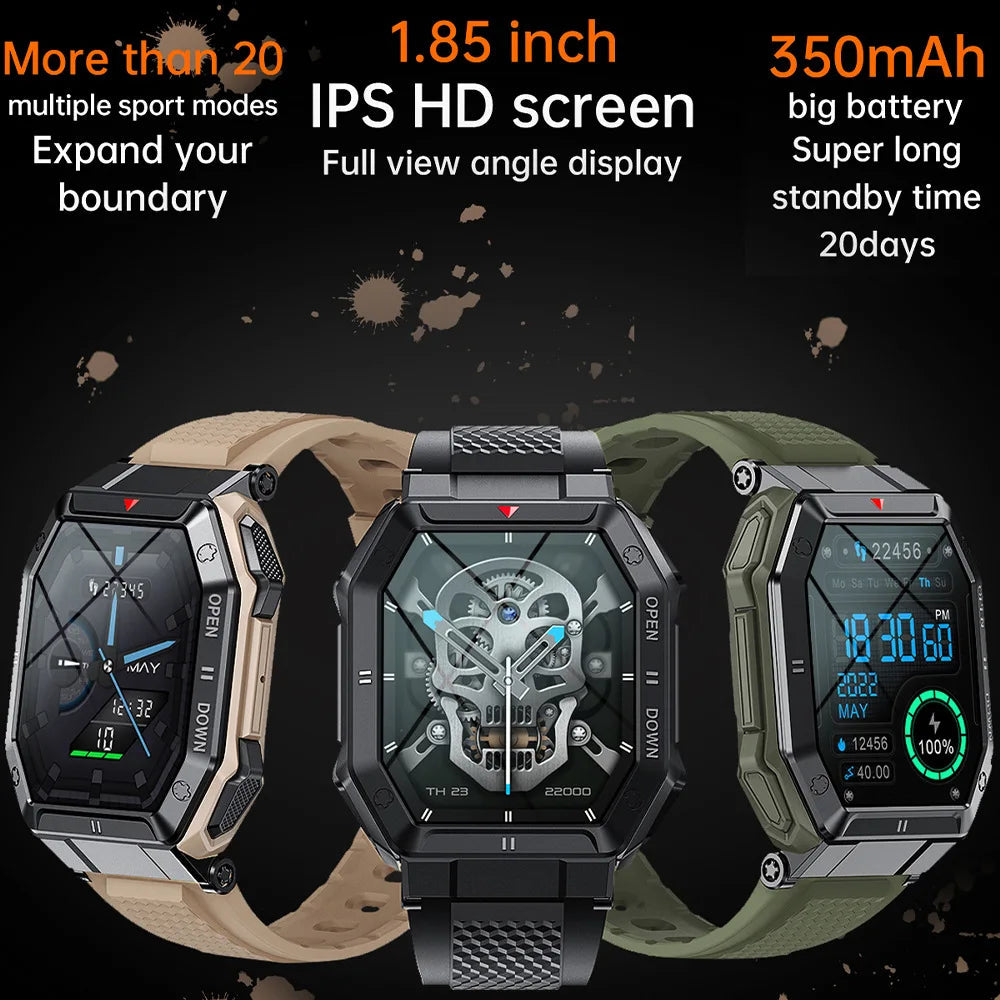 K55 outdoor three-proofing smart watch 1.85-inch large screen Bluetooth phone large battery dynamic heart rate Shop1103043274 Store (Trader) - DSER