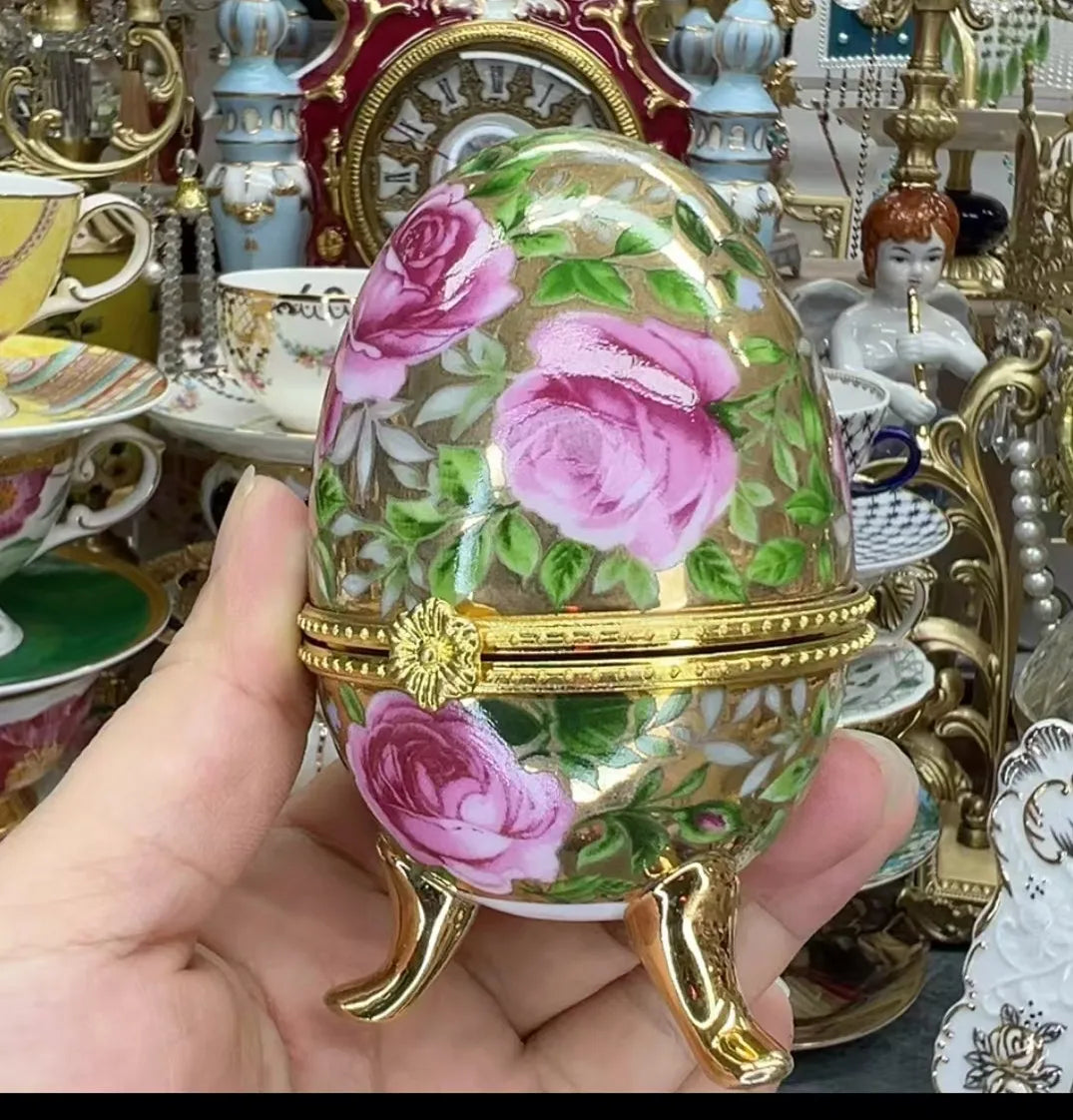 Cartoon 3D Relief Colorful Handdrawn Flower Tank Jar Jewelry Box Ring Box Tin Milk Jug Vase Tableware Household