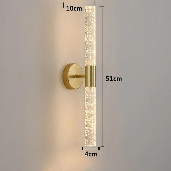 Nordic Crystal Rod LED Wall Lamp Bedroom Bedside Living Room AC85-265V Light