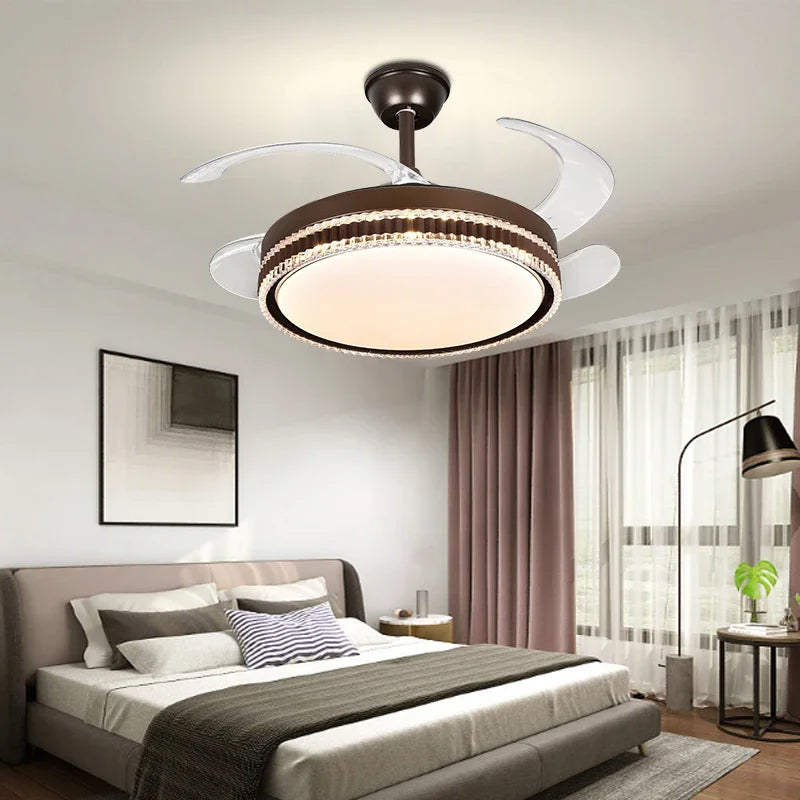 DecorBites™ LED Bladeless Ceiling Fan Chandelier for Modern Smart Home Decor Decorbites