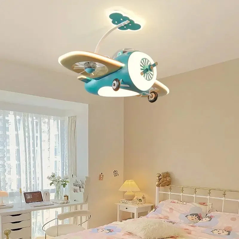 DecorBites™ Kids Bedroom Bladeless Ceiling Fan with Remote Control & LED Light Decorbites
