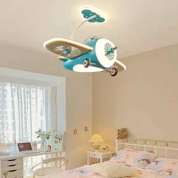 DecorBites™ Kids Bedroom Bladeless Ceiling Fan with Remote Control & LED Light Decorbites