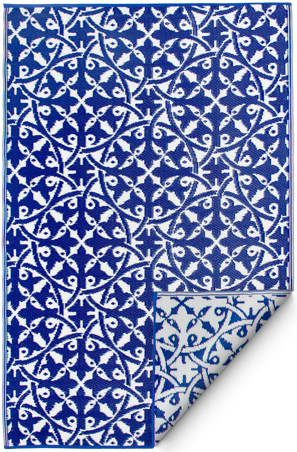 San Juan - Dark Blue Outdoor Rug for Patio FINAL SALE