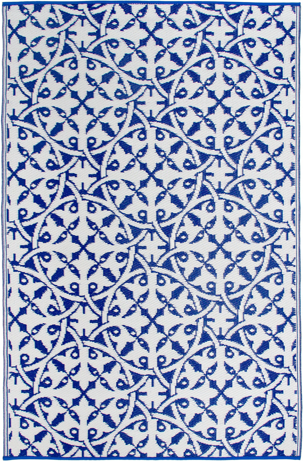 San Juan - Dark Blue Outdoor Rug for Patio FINAL SALE