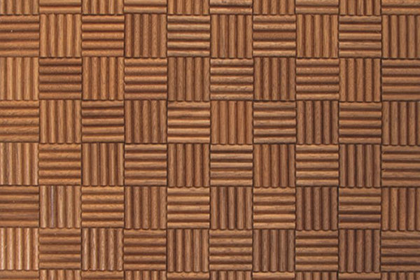 Sapele Madlen Mesh-mounted Wood Mosaic Wall Tile - Livfloors Collection