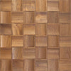 Sapele Prolate Mesh-mounted Wood Mosaic Wall Tile - Livfloors Collection