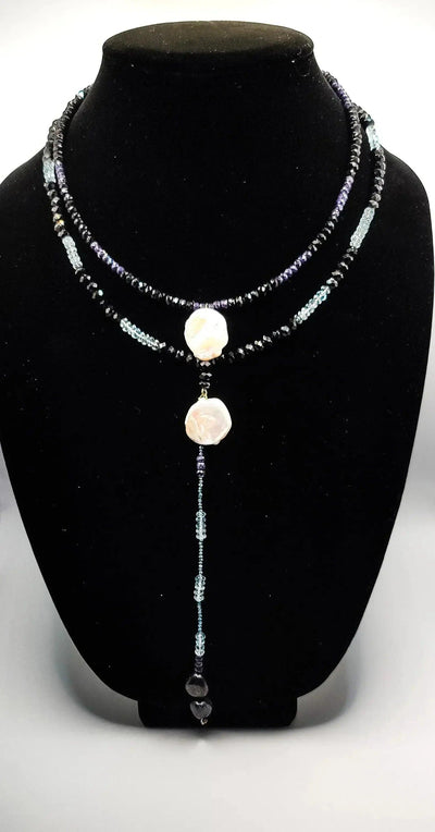 Sapphire & Blue Topaz Collar Necklace