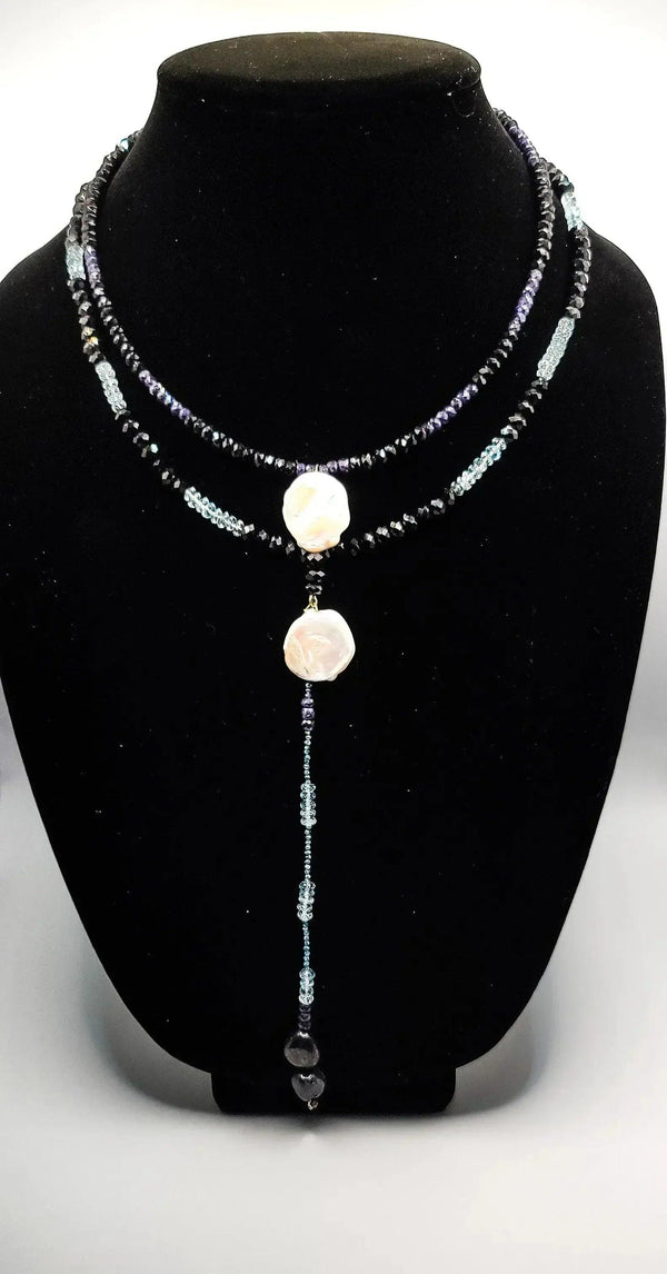 Sapphire & Blue Topaz Collar Necklace - Gifts for You 'n Me