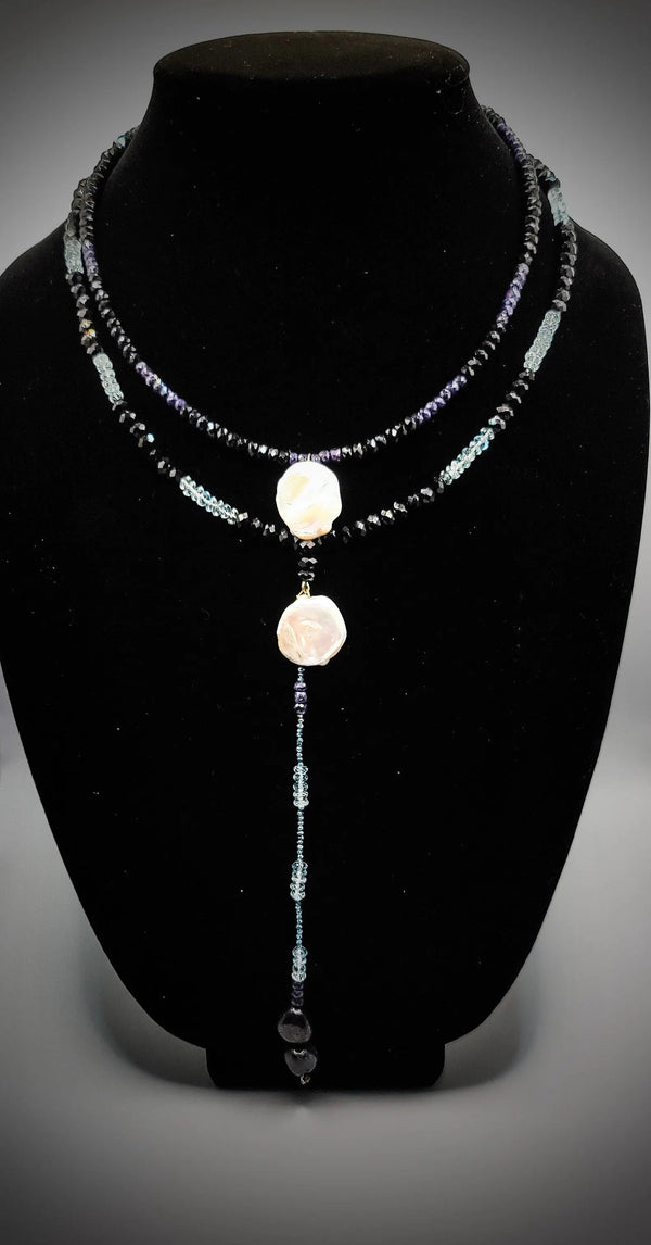 Sapphire & Blue Topaz Collar Necklace